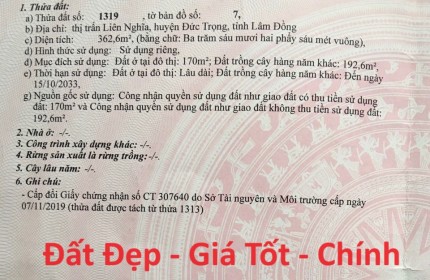 Đất Đẹp - Giá Tốt - Chính Chủ Cần Bán Lô Đất  TT Liên Nghĩa, Huyện Đức Trọng, Tỉnh Lâm Đồng